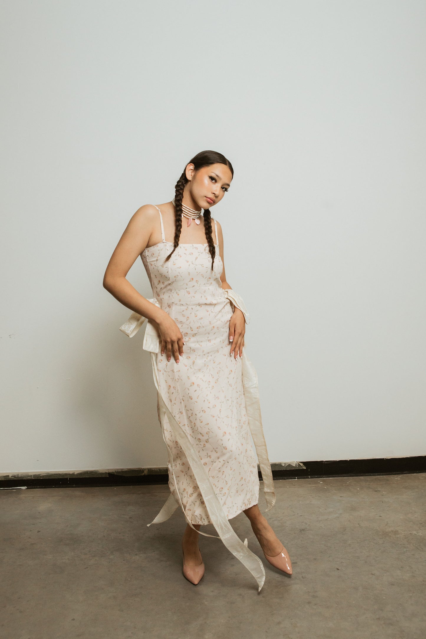 Floral Parfleche Midi Dress