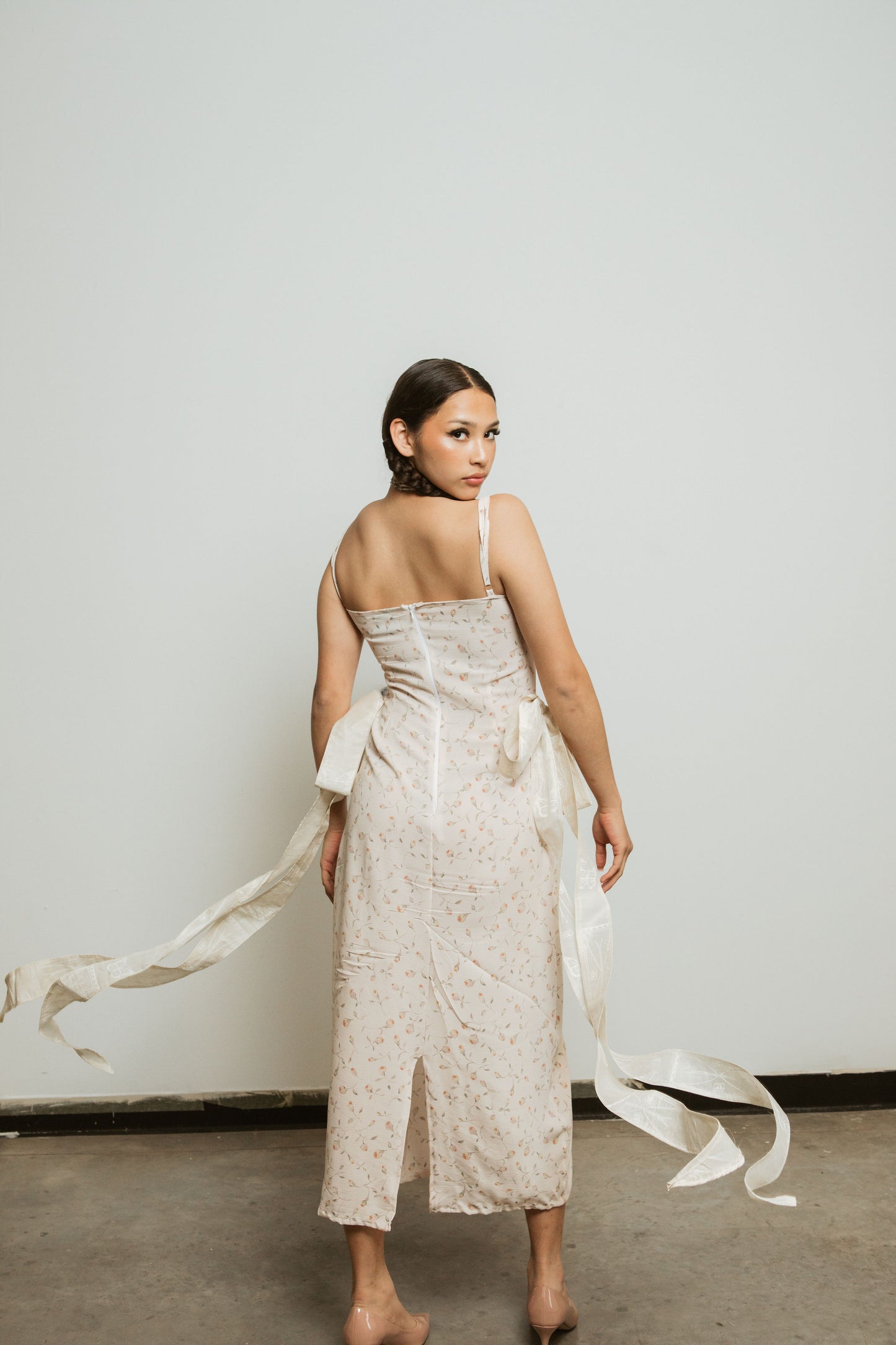 Floral Parfleche Midi Dress